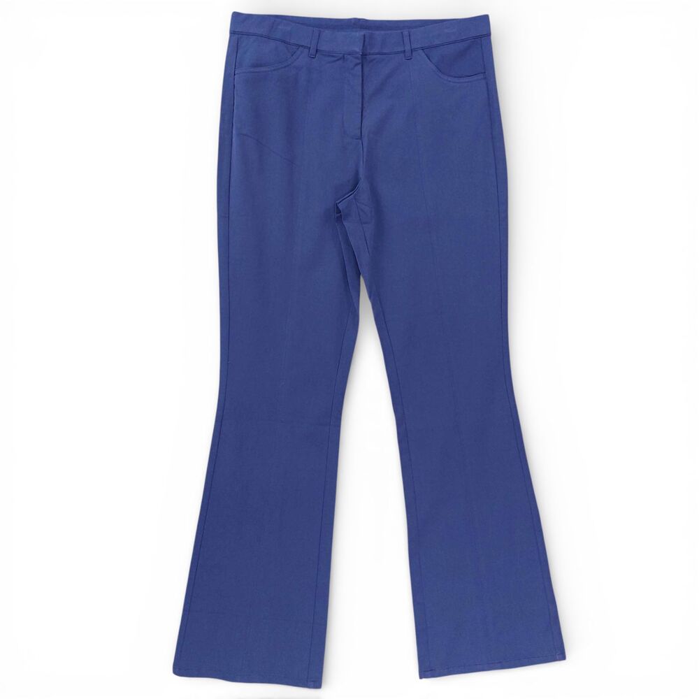 Isaac Mizrahi Live Blue Flare Pants 16T Tall Stretch Dress Career